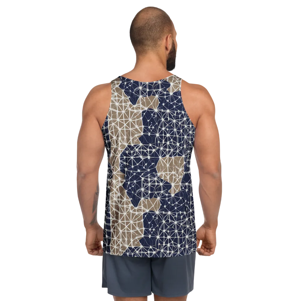 Ivory Interlace on Men's Tank Top — Back