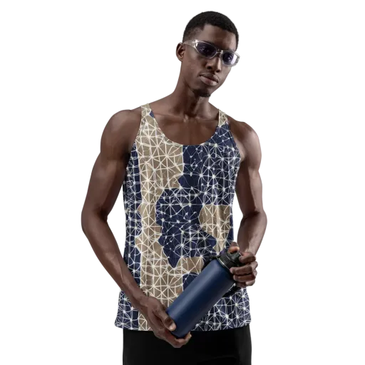 Ivory Interlace on a Men's Tank Top