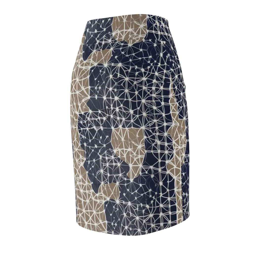 Ivory Interlace on Pencil Skirt — Back Side