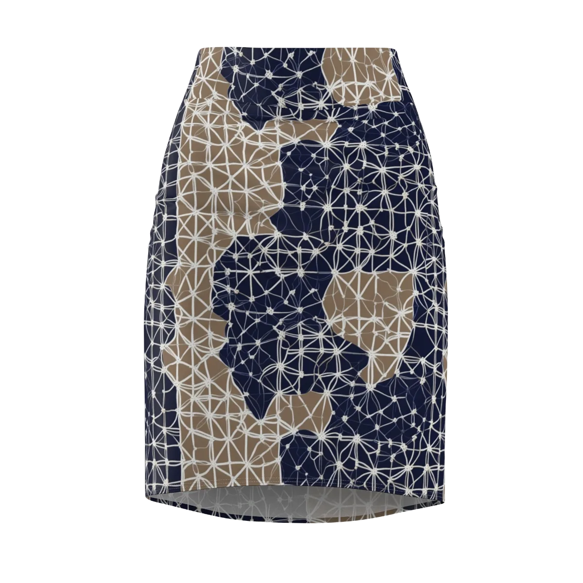 Ivory Interlace on Pencil Skirt — Front