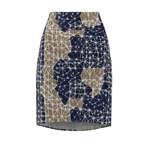 Ivory Interlace on a Pencil Skirt