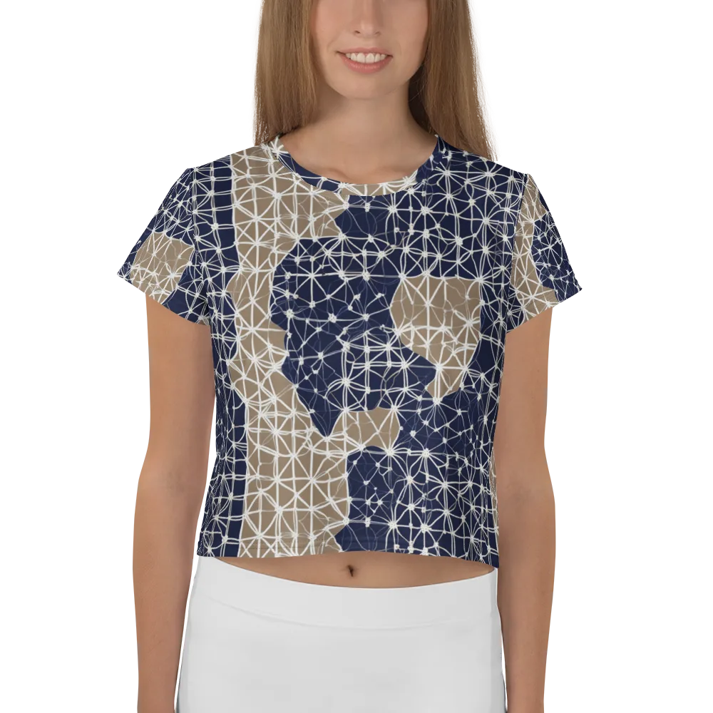 Ivory Interlace on Crop Tee — Front