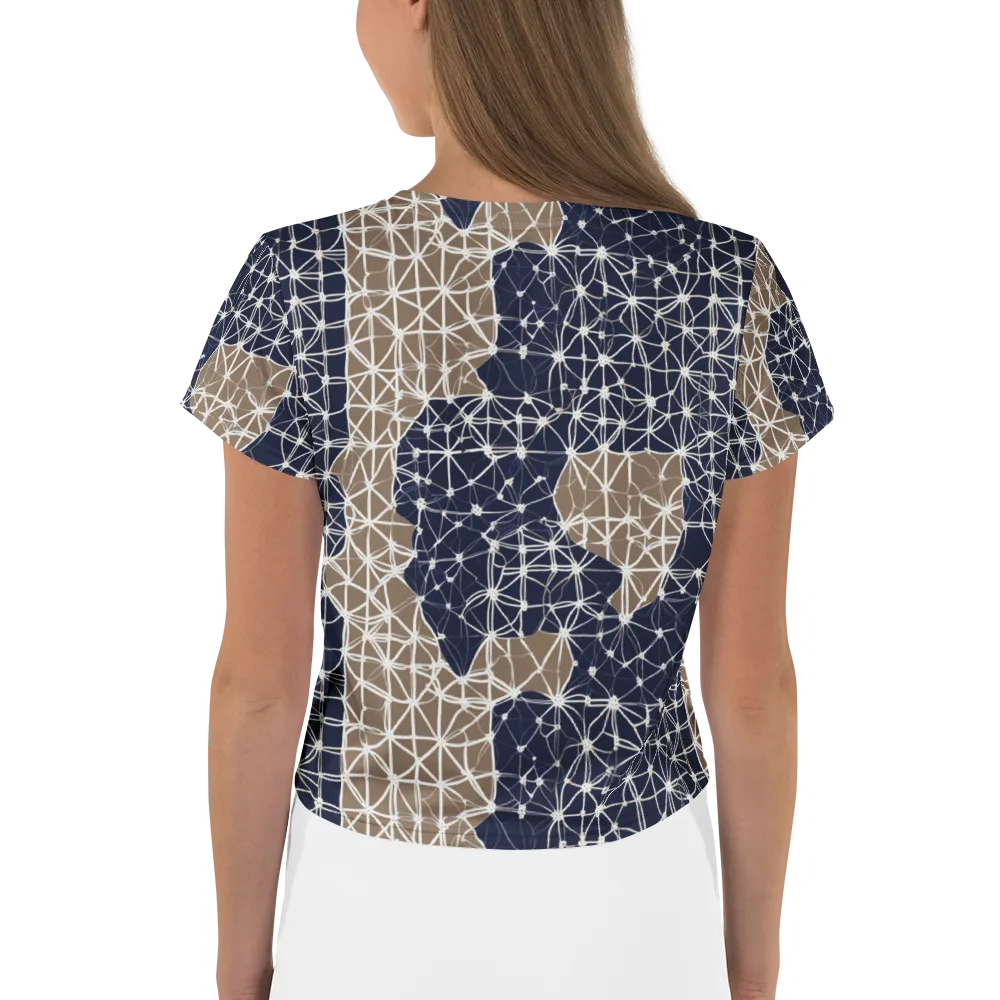 Ivory Interlace on Crop Tee — Back