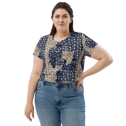 Ivory Interlace on a Crop Tee