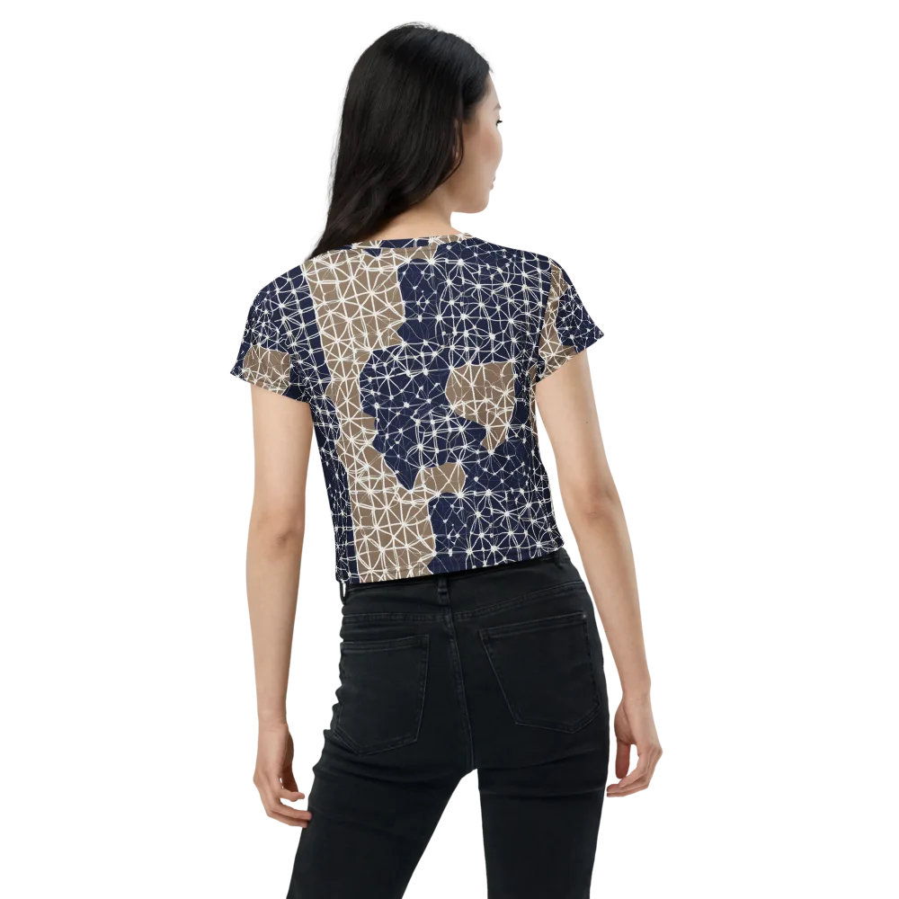Ivory Interlace on Crop Tee — Back