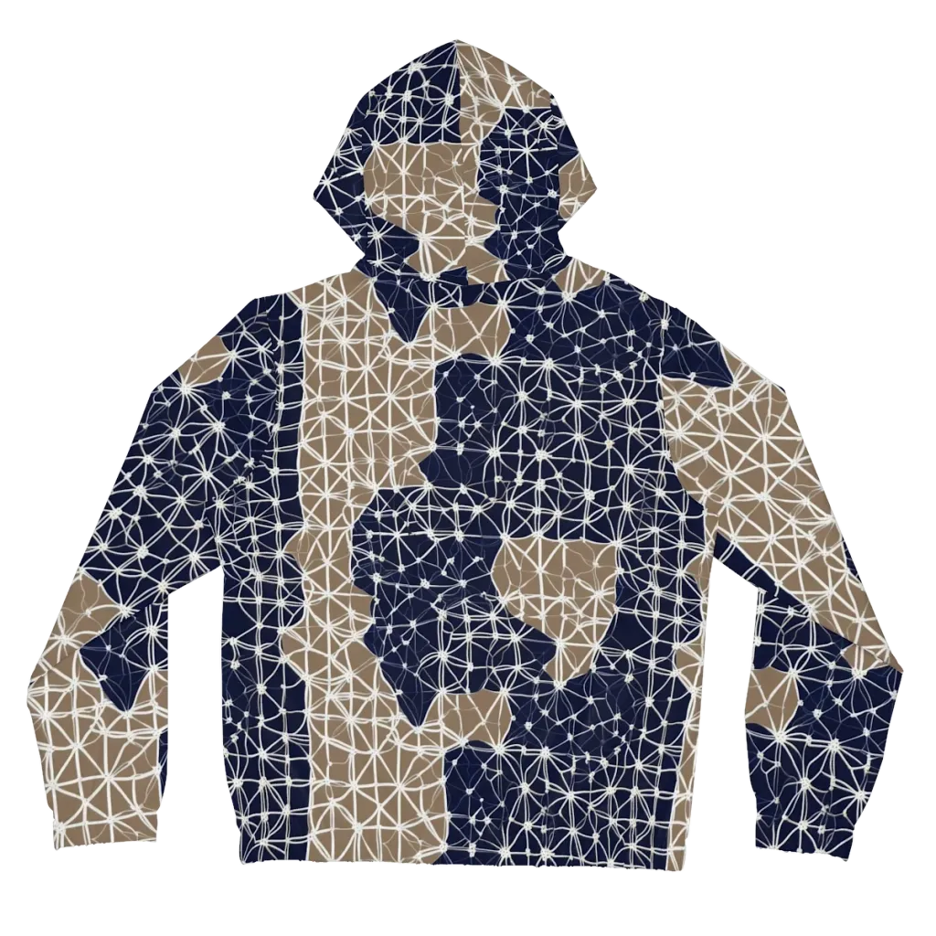 Ivory Interlace on Women's Full-Zip Hoodie — Back