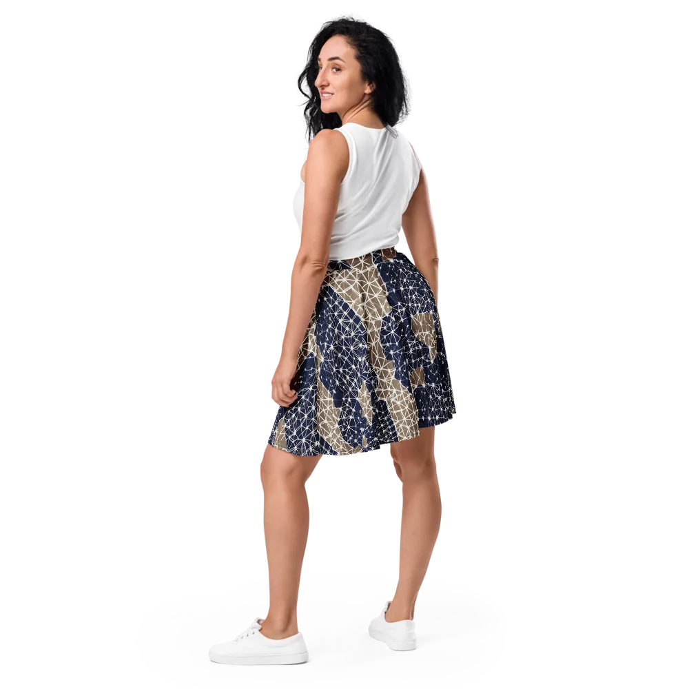 Ivory Interlace on Skater Skirt — Back