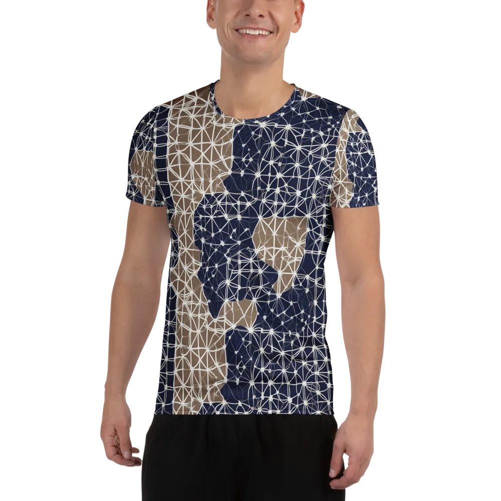 Ivory Interlace on Men's Athletic T-Shirt — Front