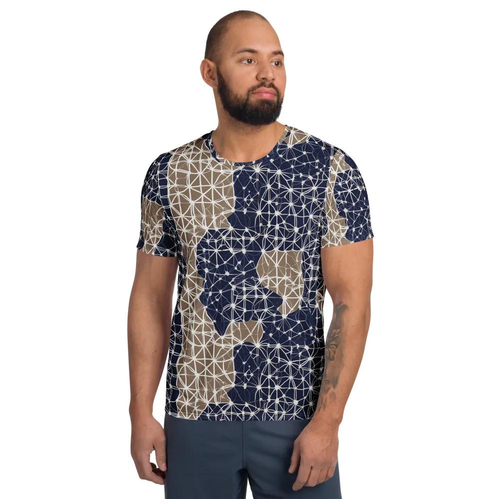 Ivory Interlace on Men's Athletic T-Shirt — Front