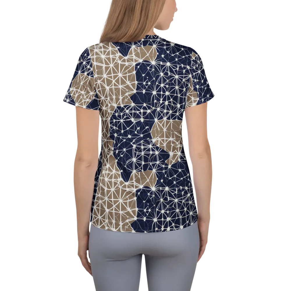 Ivory Interlace on Women's Athletic T-Shirt — Back
