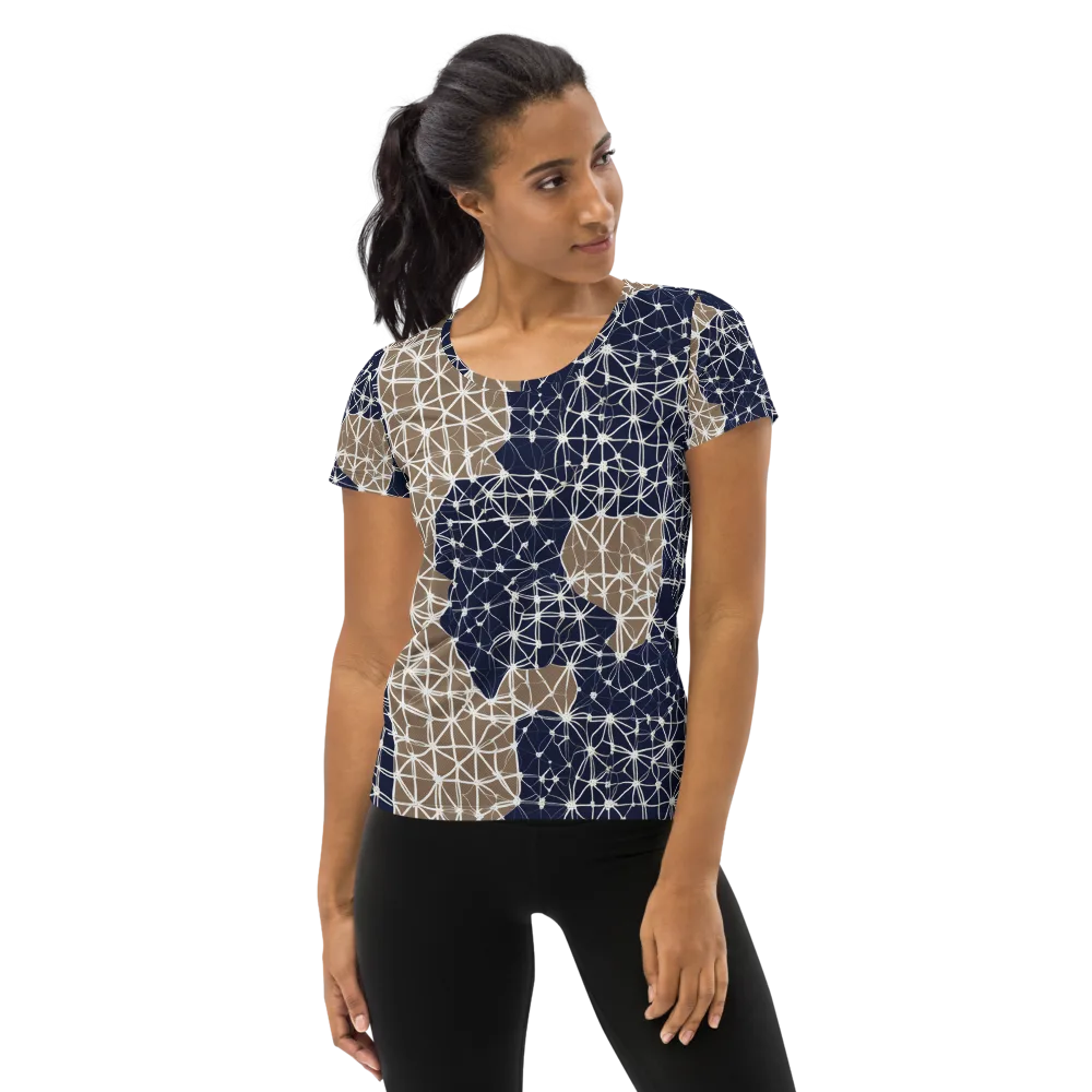 Ivory Interlace on Women's Athletic T-Shirt — Front