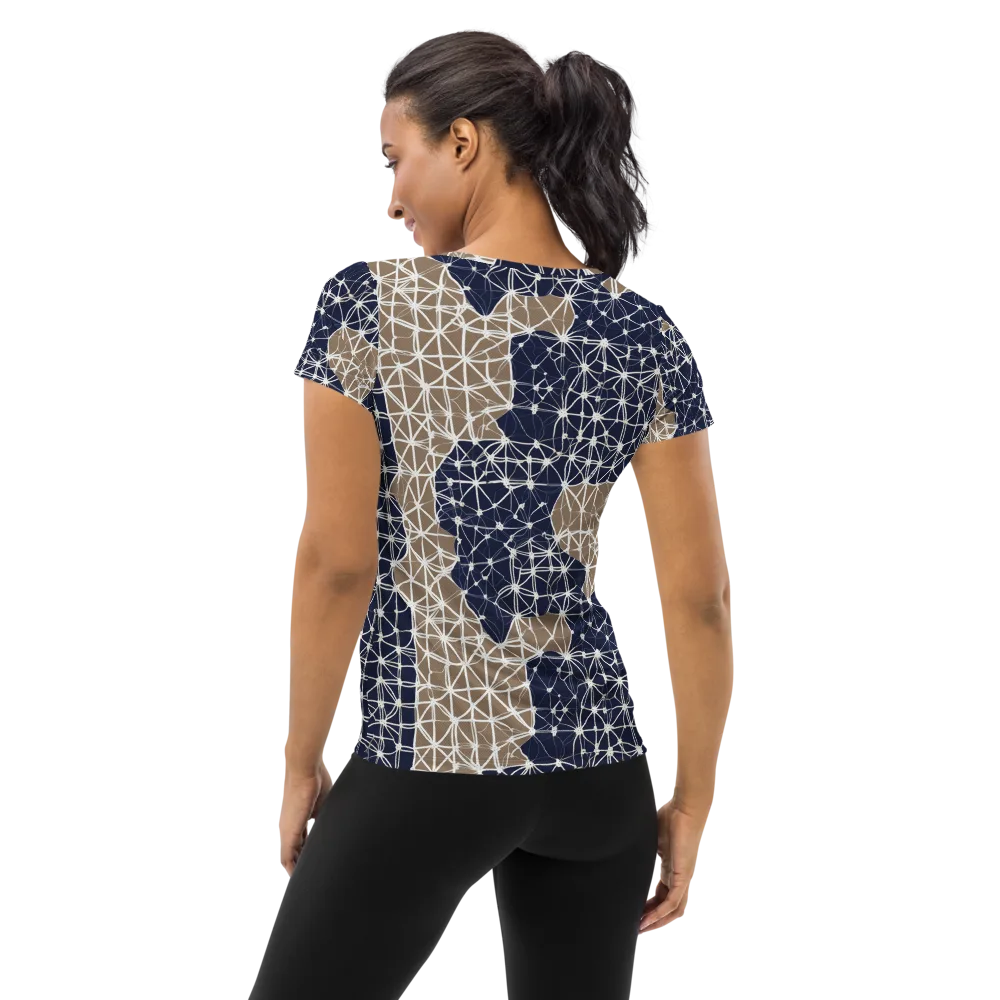 Ivory Interlace on Women's Athletic T-Shirt — Back