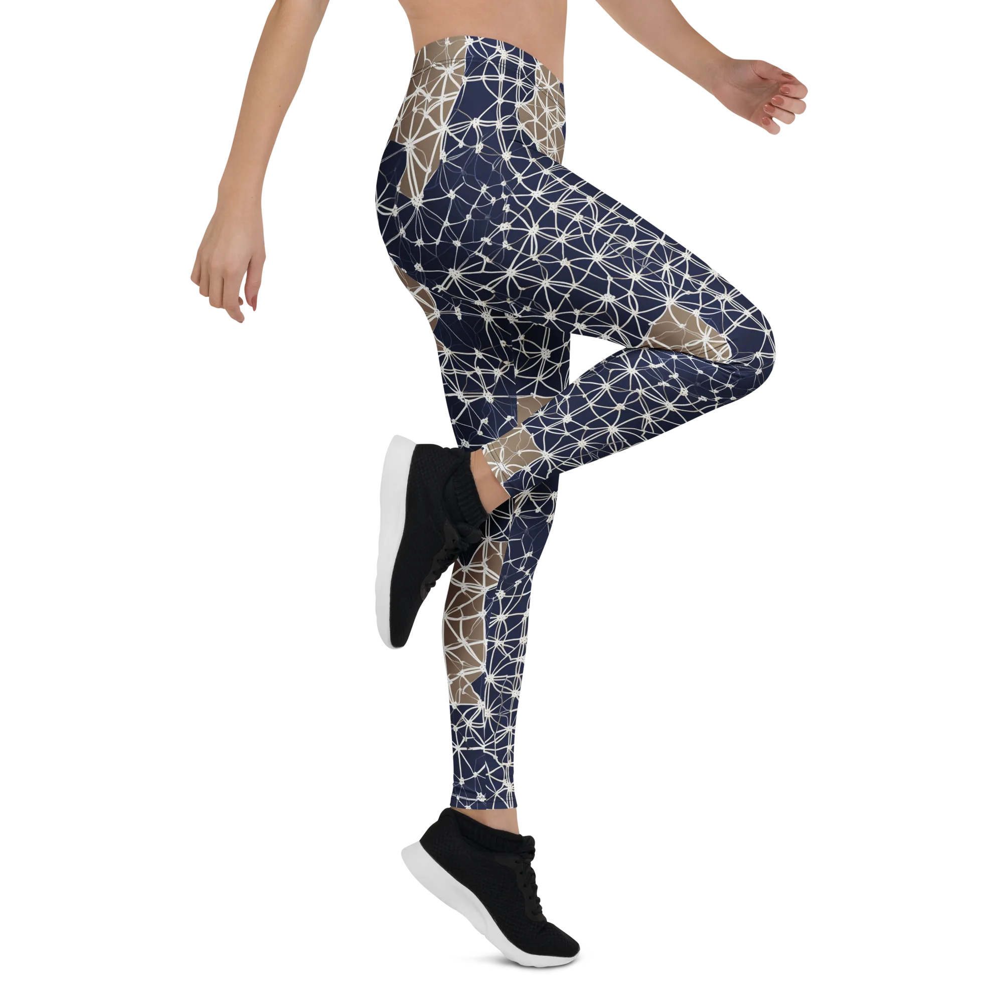 Ivory Interlace on Leggings — Right