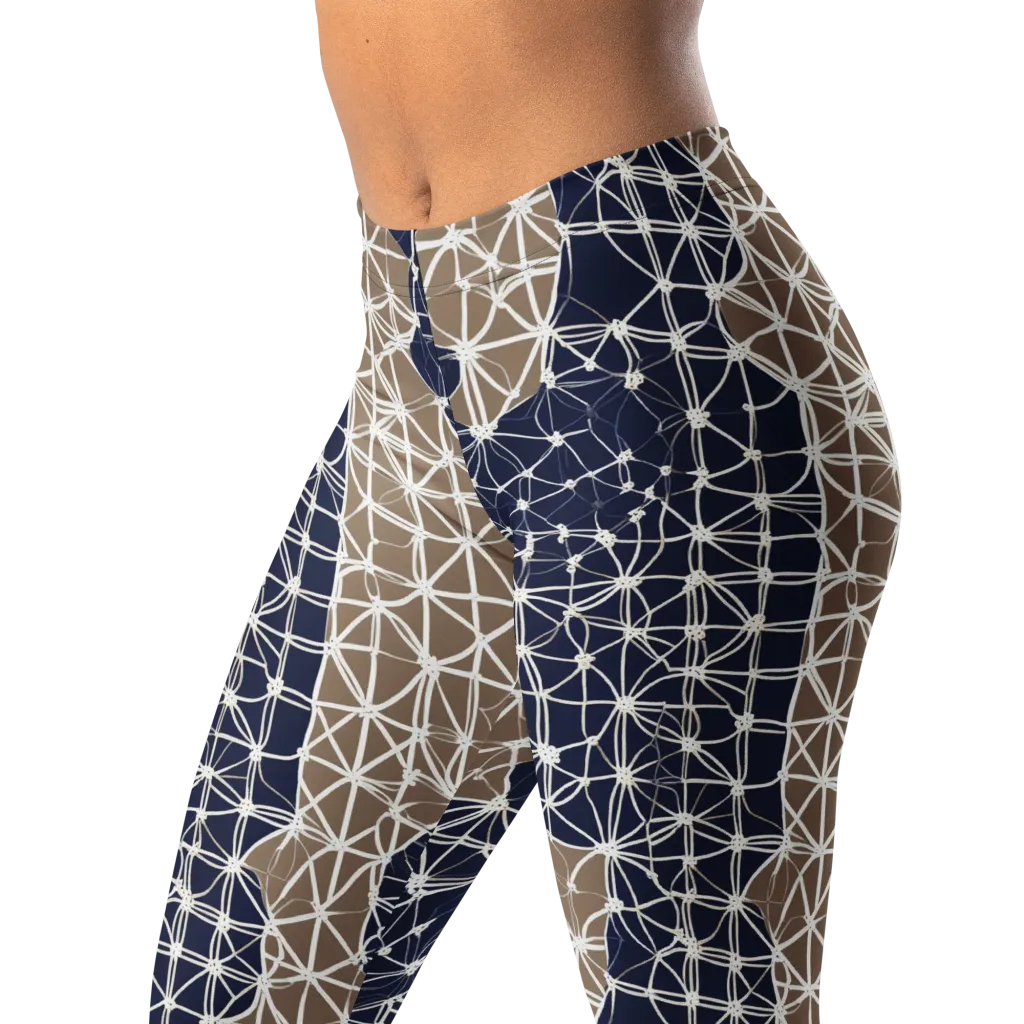 Ivory Interlace on Leggings — Left Front