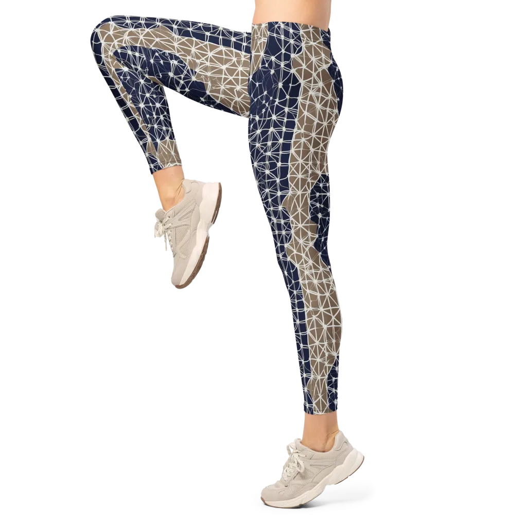 Ivory Interlace on Leggings — Left