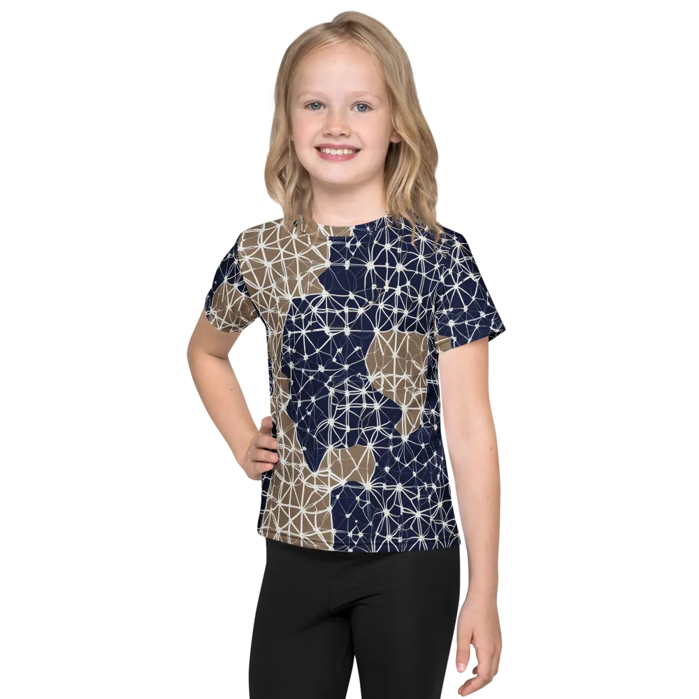 Ivory Interlace on Kids Crew Neck T-Shirt — Front