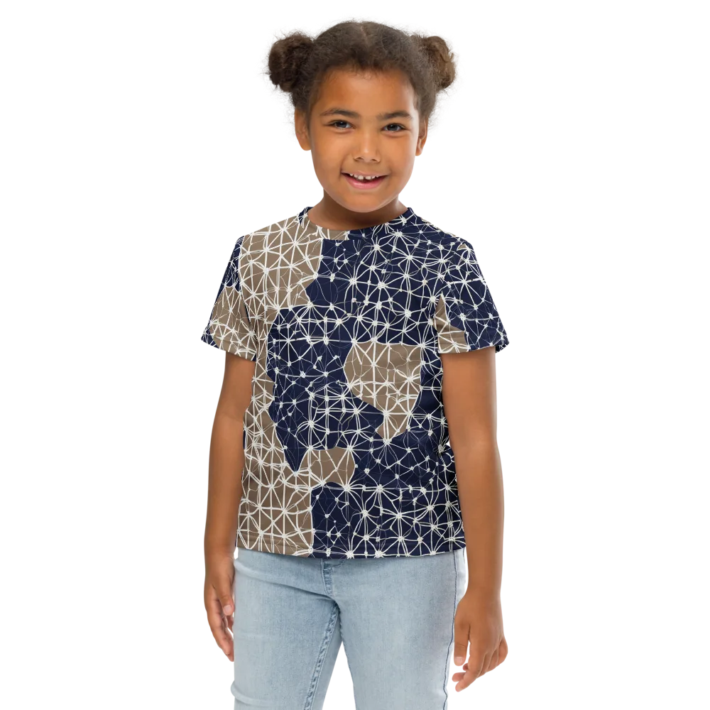 Ivory Interlace on Kids Crew Neck T-Shirt — Front