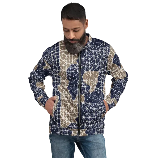 Ivory Interlace on a Bomber Jacket