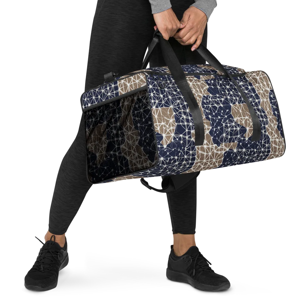 Ivory Interlace on Duffle Bag — Right Front
