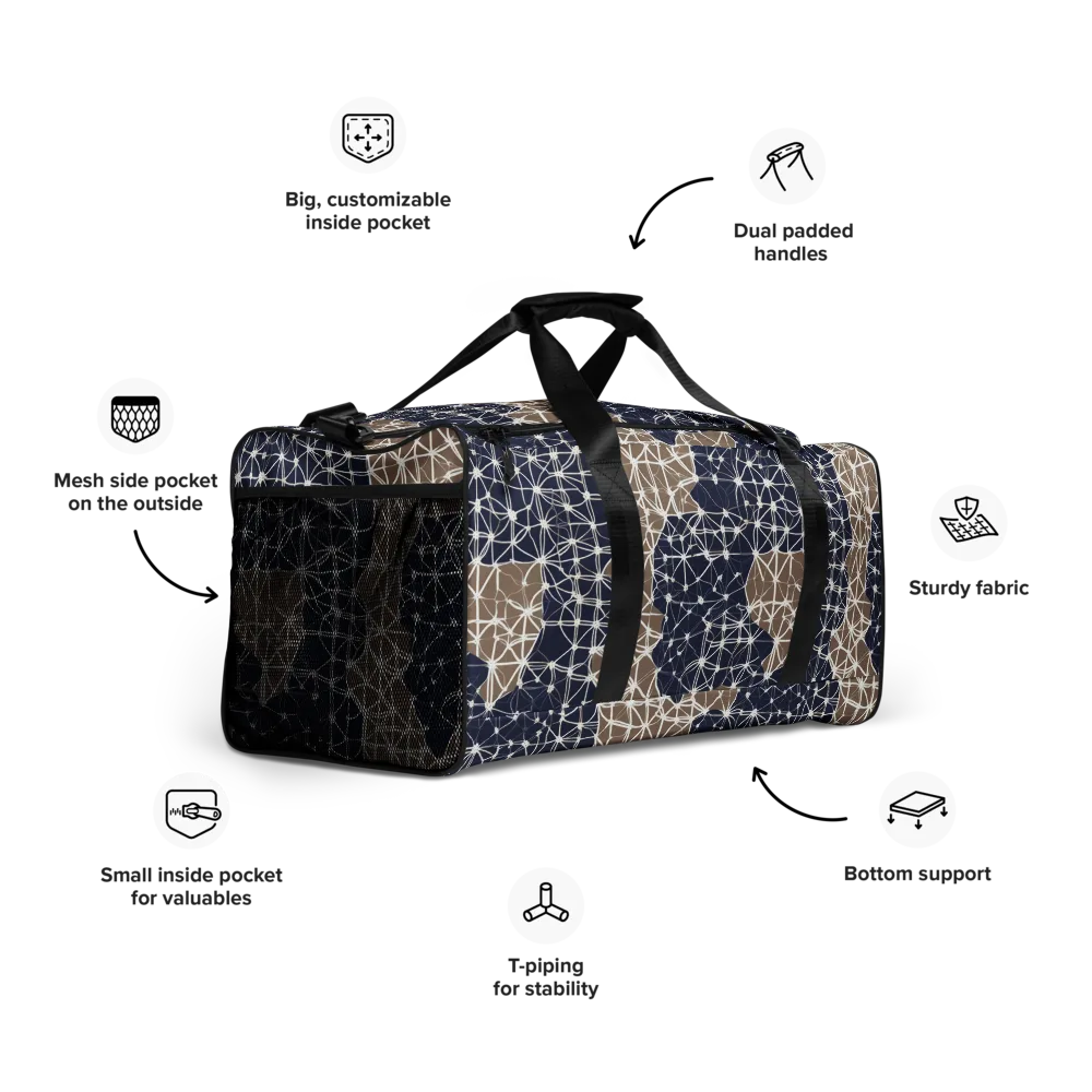 Ivory Interlace on Duffle Bag — Right Front