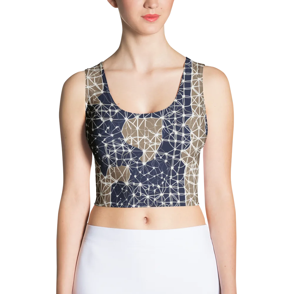 Ivory Interlace on Crop Top — Front