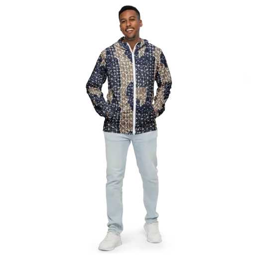 Ivory Interlace on a Men's Windbreaker
