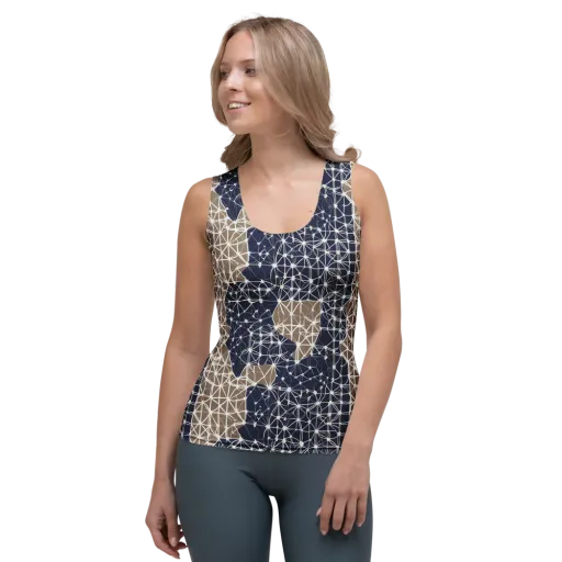 Ivory Interlace on a Women's Tank Top