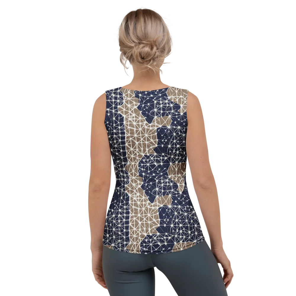 Ivory Interlace on Women's Tank Top — Back