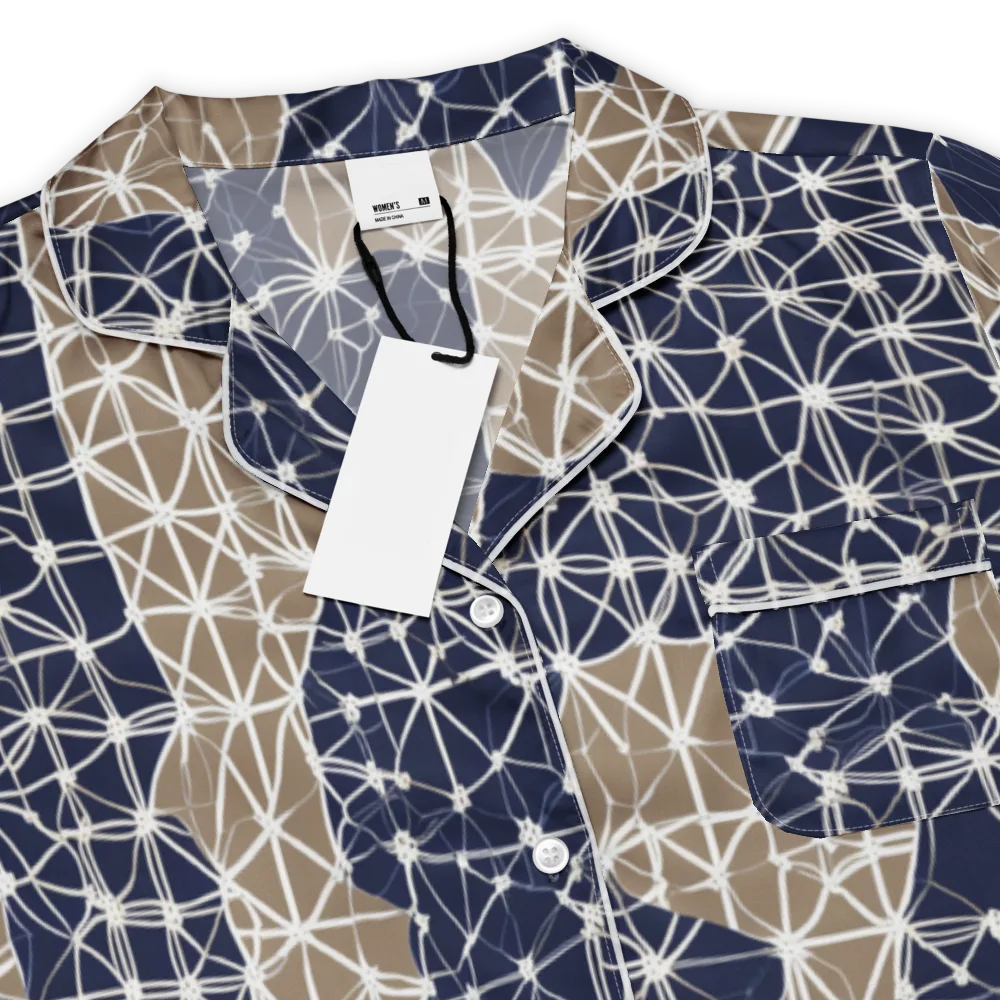 Ivory Interlace on Women's Short Sleeve Pajama Top — Product details