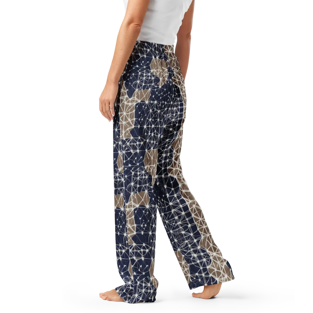 Ivory Interlace on Women's Pajama Pants — Left