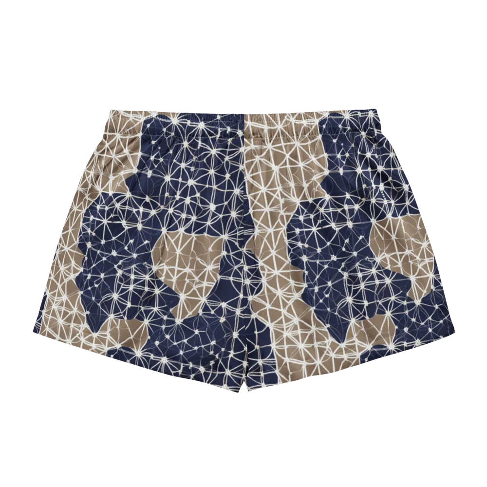 Ivory Interlace on Women's Pajama Shorts — Back