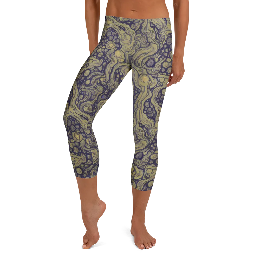 Olive Undertow on Capri Leggings — Front