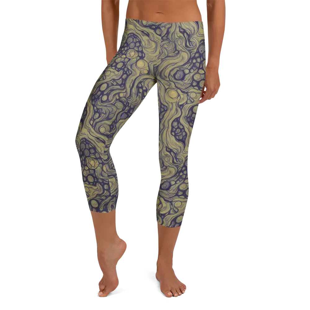Olive Undertow on Capri Leggings — Front