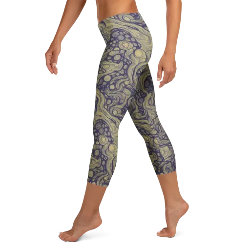Olive Undertow on a Capri Leggings