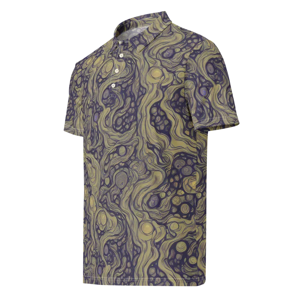 Olive Undertow on Men's Slim Fit Polo Shirt — Left Front