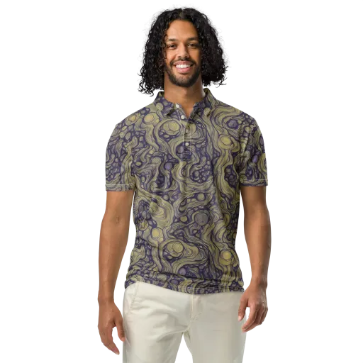 Olive Undertow on a Men's Slim Fit Polo Shirt
