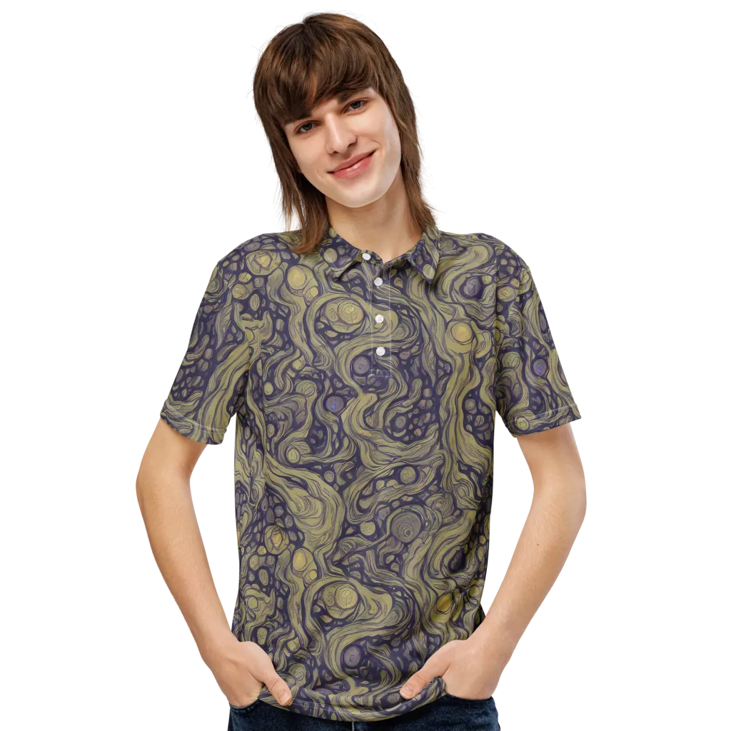 Olive Undertow on Men's Slim Fit Polo Shirt — Front