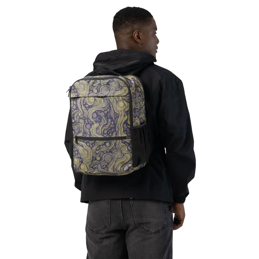 Olive Undertow on Utility Backpack — Back
