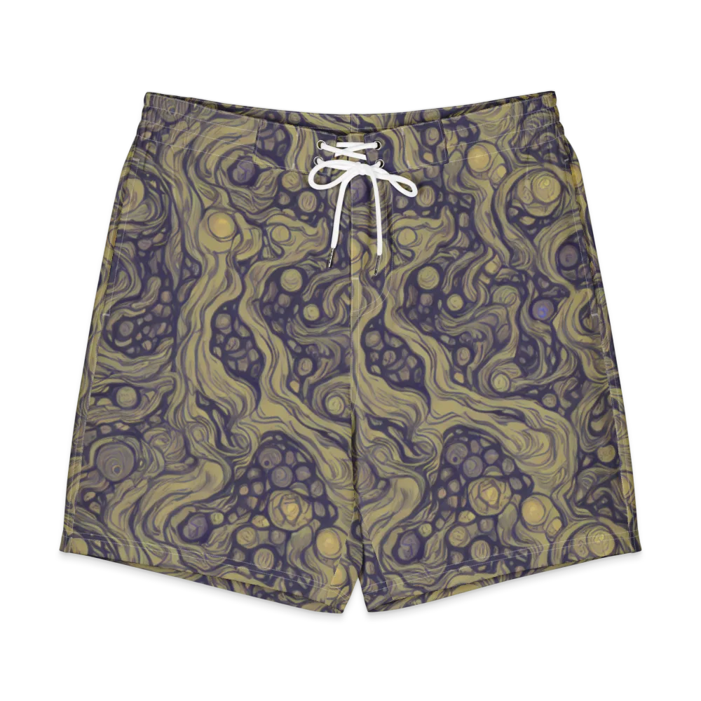 Olive Undertow on Men's Board Shorts — Front