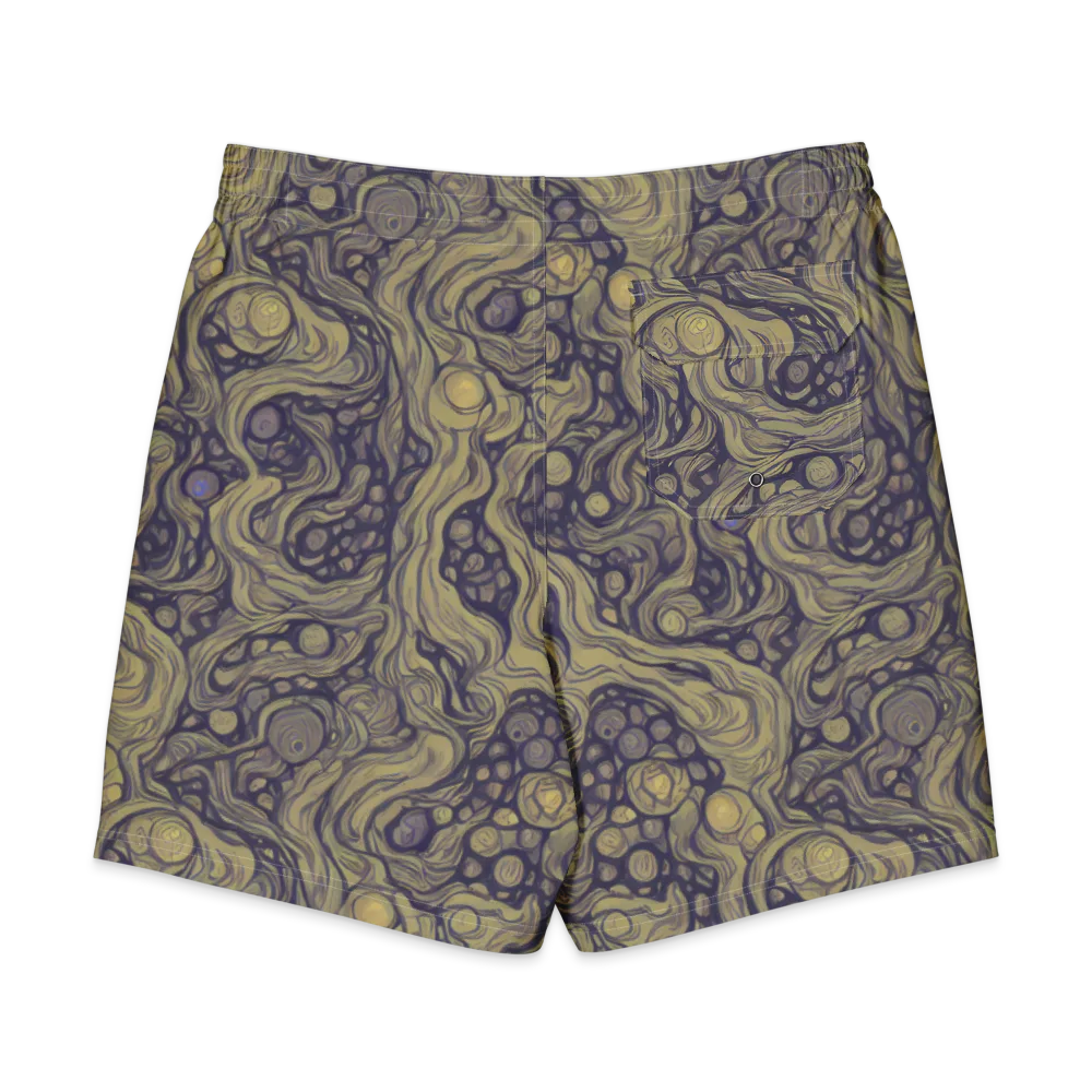 Olive Undertow on Men's Board Shorts — Back