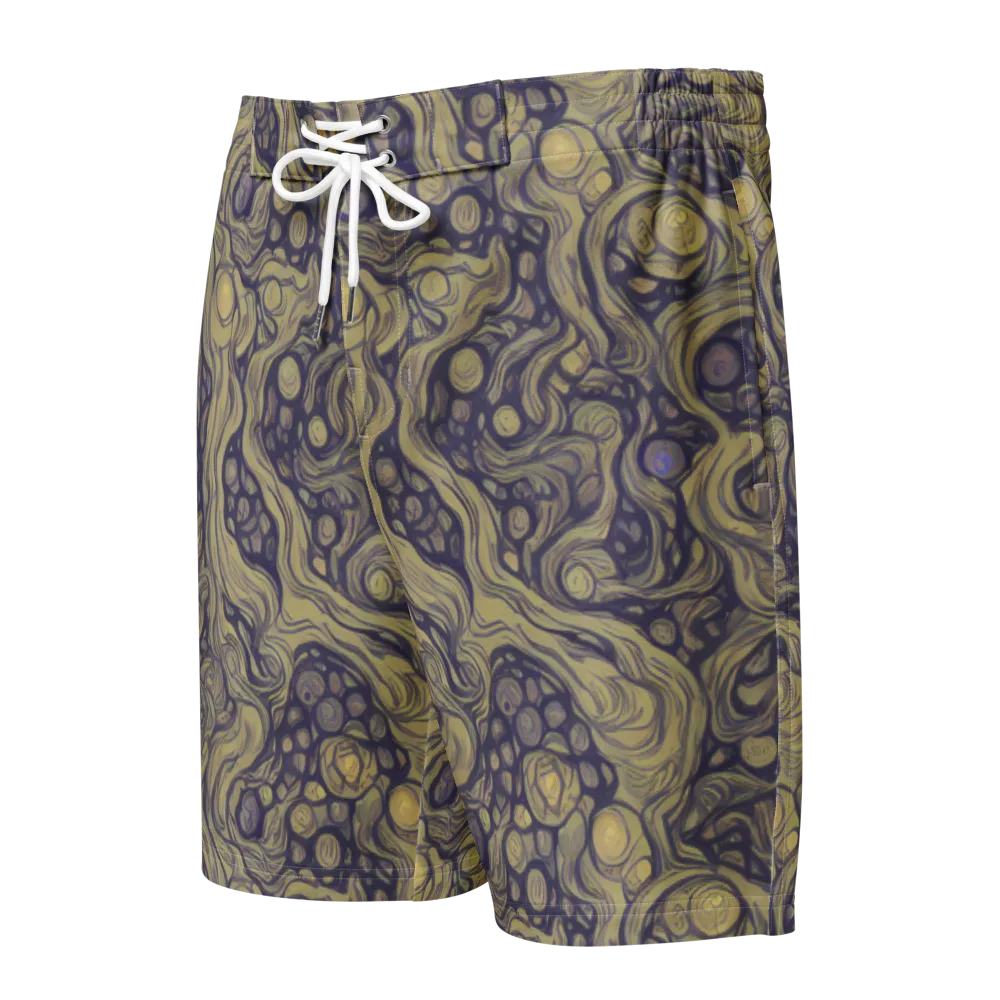 Olive Undertow on Men's Board Shorts — Front