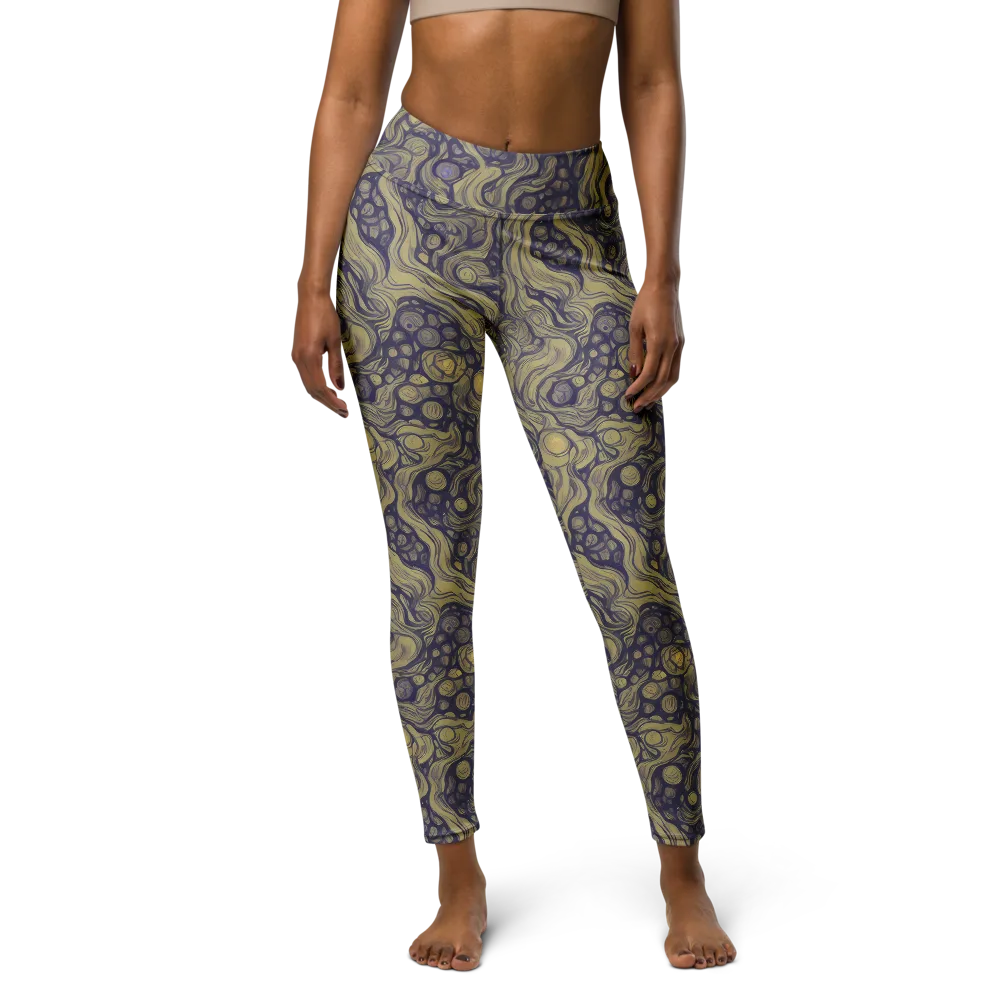 Olive Undertow on Yoga Leggings — Front