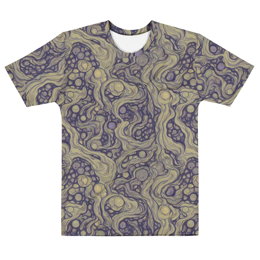 Olive Undertow on Men's Cotton Crew Neck T-Shirt — Front