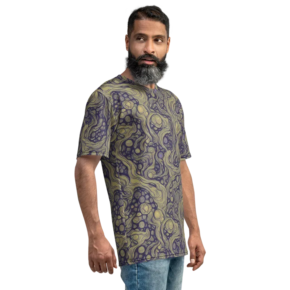 Olive Undertow on Men's Crew Neck T-Shirt — Right