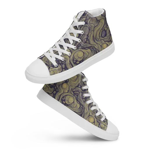 Olive Undertow on a Women's High Top Canvas Shoes