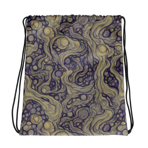 Olive Undertow on a Drawstring Bag