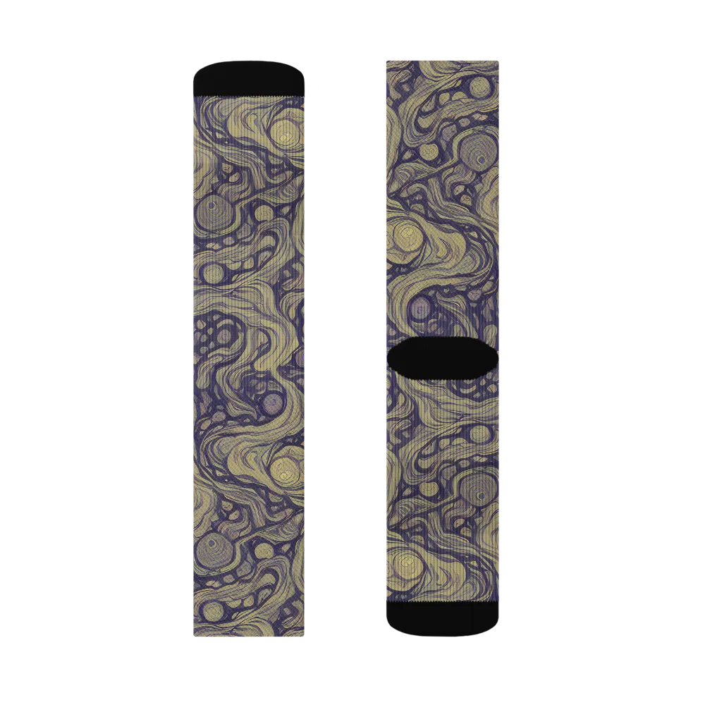 Olive Undertow on Socks — Right Sock