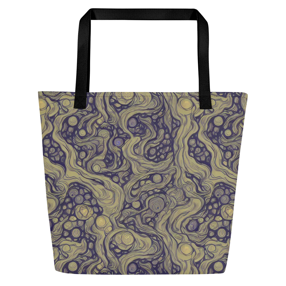 Olive Undertow on Large Tote Bag W/ Pocket — Front
