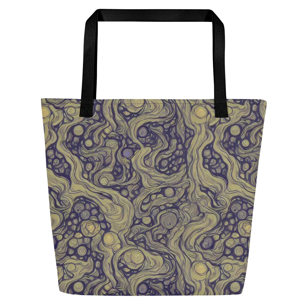 Olive Undertow on Large Tote Bag W/ Pocket — Front