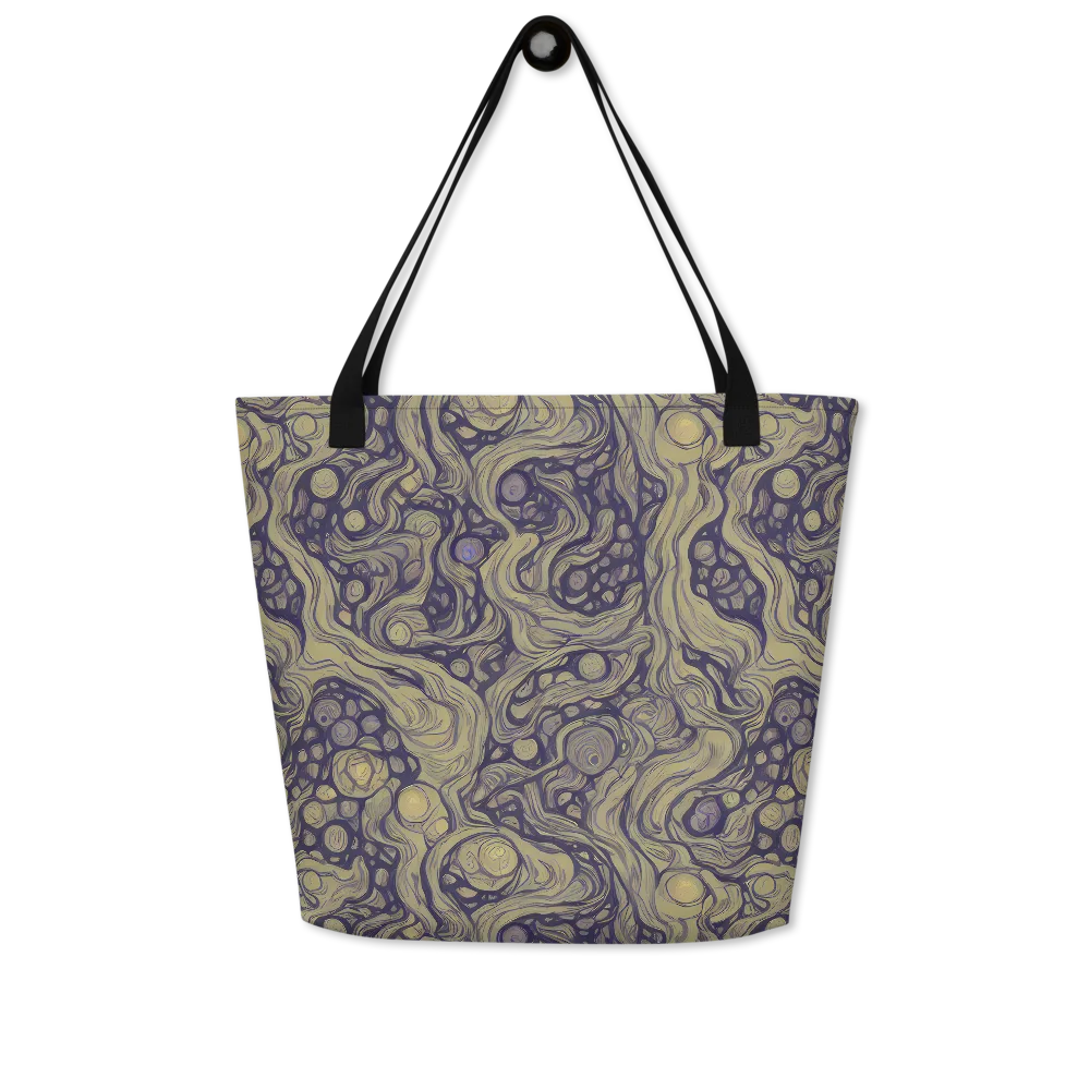 Olive Undertow on Large Tote Bag W/ Pocket — Front